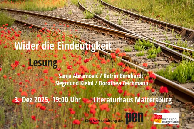 Wider die Eindeutigkeit: Lesung im Literaturhaus Mattersburg