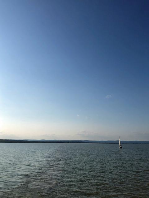 Wasser und Horizont am Neusiedler See